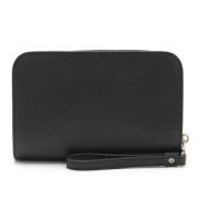 Pre-owned Leather clutches Louis Vuitton Vintage , Black , Heren