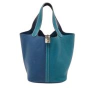 Pre-owned Leather shoulder-bags Hermès Vintage , Blue , Dames