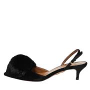 Pre-owned Velvet sandals Aquazzura Pre-owned , Black , Dames