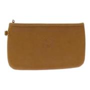 Pre-owned Leather clutches Loewe Pre-owned , Brown , Dames