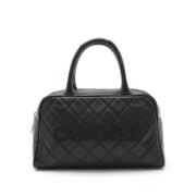 Pre-owned Leather chanel-bags Chanel Vintage , Black , Dames