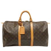 Pre-owned Leather travel-bags Louis Vuitton Vintage , Brown , Heren