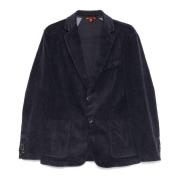 Navy Corduroy Blazer Jas Barena Venezia , Blue , Heren