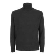 Grijze Wol Kasjmier Schildpadhals Sweater Kangra , Gray , Heren