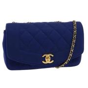 Pre-owned Canvas chanel-bags Chanel Vintage , Blue , Dames