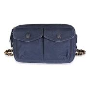 Pre-owned Leather chanel-bags Chanel Vintage , Blue , Dames