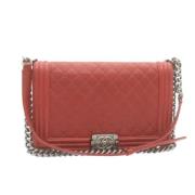 Pre-owned Leather chanel-bags Chanel Vintage , Red , Dames