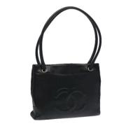 Pre-owned Leather chanel-bags Chanel Vintage , Black , Dames