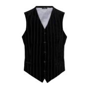 Vest met gestreept patroon Y-3 , Black , Heren