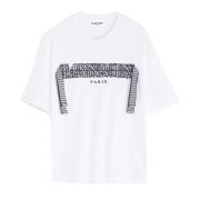 Wit T-shirt met Curb kant Lanvin , White , Heren