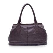 Pre-owned Leather shoulder-bags Bottega Veneta Vintage , Brown , Dames