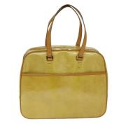 Pre-owned Leather handbags Louis Vuitton Vintage , Yellow , Dames