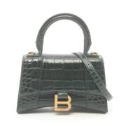 Pre-owned Leather balenciaga-bags Balenciaga Vintage , Green , Dames