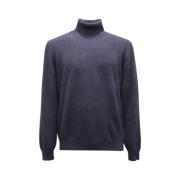 Turtleneck Sweater Gran Sasso , Blue , Heren