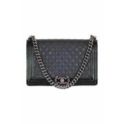 Pre-owned Leather chanel-bags Chanel Vintage , Black , Dames