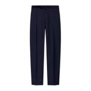 Wollen broek met vouw Brioni , Blue , Heren