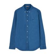 Blauw Logo Miniatuur Shirt Boss , Blue , Heren