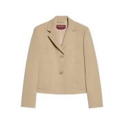 Elegante Jassen voor Vrouwen Max Mara Studio , Beige , Dames