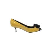 Pre-owned Leather heels Giuseppe Zanotti Pre-owned , Yellow , Dames