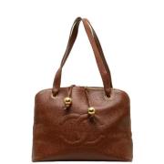 Pre-owned Leather totes Chanel Vintage , Brown , Dames