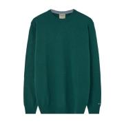 Groene Trui met Miniatuur Logo Woolrich , Green , Heren