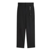 Zwarte wollen rechte pasvorm broek Lanvin , Black , Heren