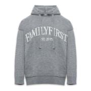 Grijze Gebreide Hoodie Trui Family First , Gray , Heren