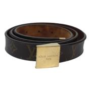 Pre-owned Canvas belts Louis Vuitton Vintage , Brown , Dames