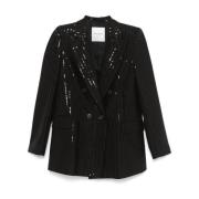 Elegante Zwarte Blazer voor Vrouwen Ermanno Scervino , Black , Dames