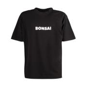 Zwarte T-shirts en Polos met Voorkant Logo Bonsai , Black , Heren