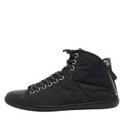 Pre-owned Leather sneakers Louis Vuitton Vintage , Black , Heren