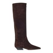 Bruine Enkellaarsjes Elegant Comfortabele Stijl Khaite , Brown , Dames