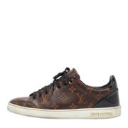 Pre-owned Coated canvas sneakers Louis Vuitton Vintage , Brown , Dames