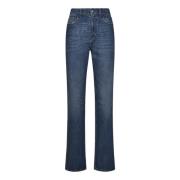 Blauwe High-Waisted Slim Fit Jeans Coperni , Blue , Dames