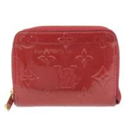 Pre-owned Leather wallets Louis Vuitton Vintage , Red , Dames