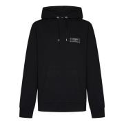 Zwarte Katoenen Hoodie Aw24 Balmain , Black , Heren