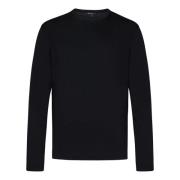 Zwart Satijn-Touch Longsleeve T-Shirt James Perse , Black , Heren