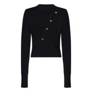 Zwarte Cut-Out Sweater Aw24 Versace Jeans Couture , Black , Dames