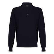 Blauw Polo Shirt Verhoog Garderobe Brioni , Blue , Heren