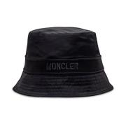 Bucket Cap met Geborduurd Logo voor Vrouwen Moncler , Black , Unisex