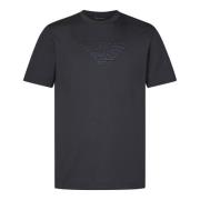 Grijze Crew Neck T-shirt Stijlvol Logo Emporio Armani , Gray , Heren