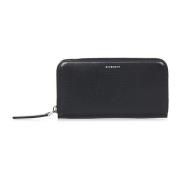 Zwarte Leren Portemonnee Stijlvol Accessoire Givenchy , Black , Heren