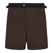 Luxe Bruine Zwemshorts Aw24 Tom Ford , Brown , Heren