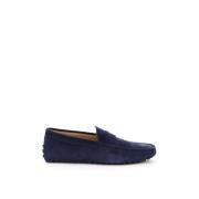 Suède Driver Loafers met Penny Bar Tod's , Blue , Heren