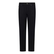 Zwarte Skinny Fit Jeans Aw24 Versace , Black , Heren