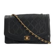 Pre-owned Leather chanel-bags Chanel Vintage , Black , Dames