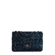 Pre-owned Fabric chanel-bags Chanel Vintage , Blue , Dames