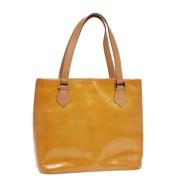 Pre-owned Leather totes Louis Vuitton Vintage , Beige , Dames