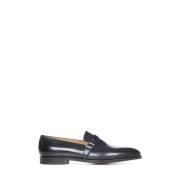 Zwarte platte schoenen met palladium afwerking John Lobb , Black , Her...