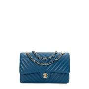 Pre-owned Leather chanel-bags Chanel Vintage , Blue , Dames